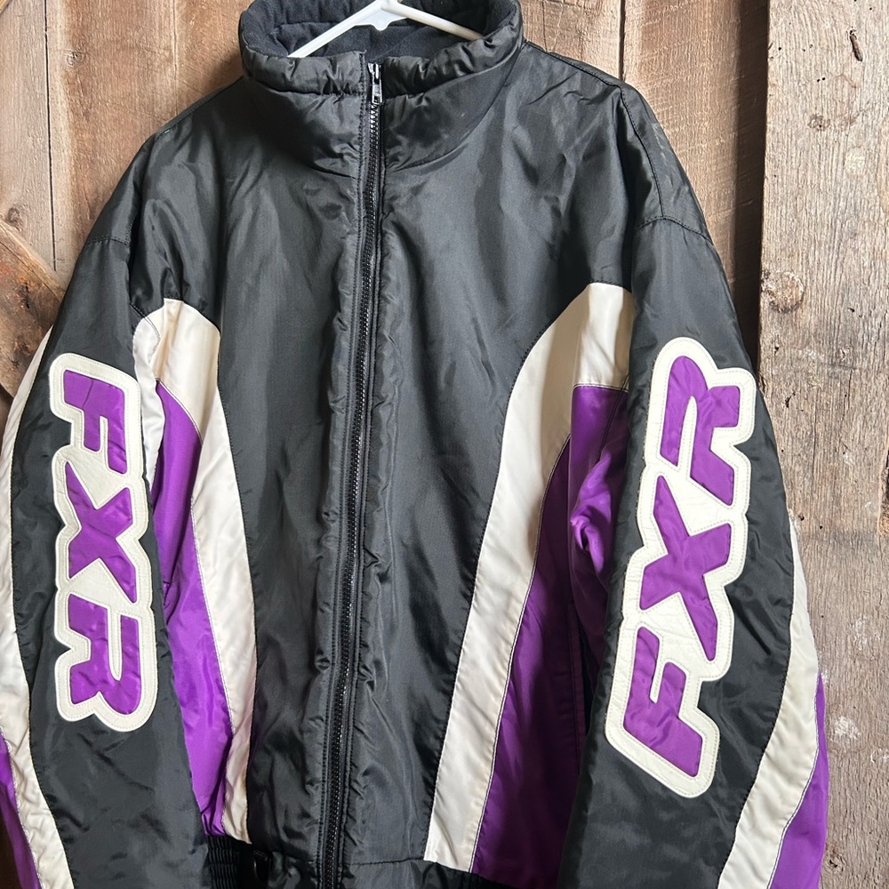 80s vintage purple black and white FXR jacket
